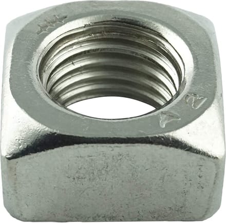 (12 STUKS) M8 VIERKANTMOER SW13 HOOG MODEL (RVS-A2) (AISI 304) DIN 557