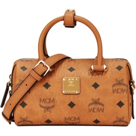 MCM Aren Visetos Boston Tas Dames Schoudertas Bruin Cognac MWBAASE03CO001 Basic Set (Bag+Dust Bag) brown