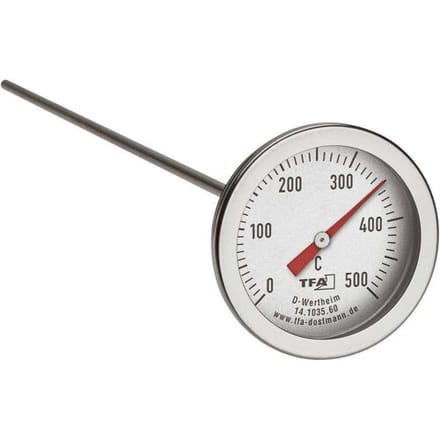 TFA Dostmann oven thermometer - analoog - RVS - 0-500 graden celcius - 30 cm - prikker
