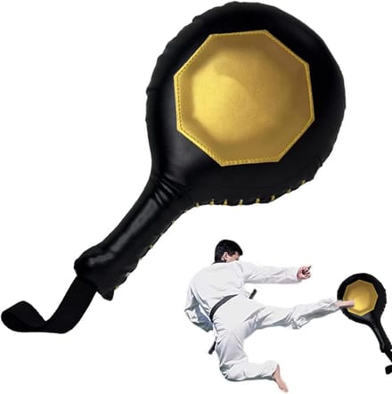 Boks Kussens - Kickbokspads - Vechtsport Training - Versterkte Stiksels - 37x21x9 cm - Goud
