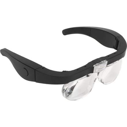 Hoofdband Vergrootglas Verstelbaar LED Wit Licht 4 Verwisselbare Lenzen Hoofdmontage Vergrootglas
