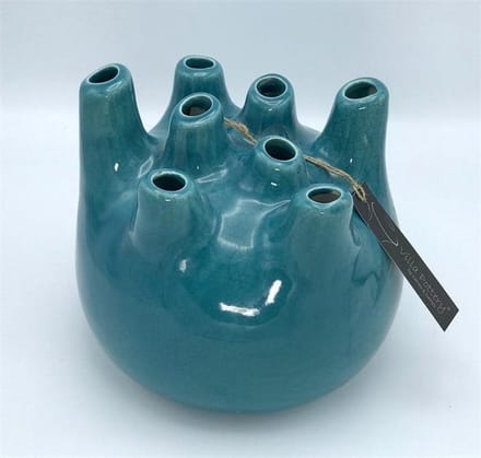 Blauwe Vaas Isabelle 23 x 23 x 23 cm