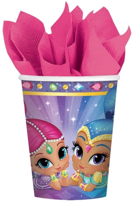 Shimmer and Shine bekertjes 266 ml.  8 st.