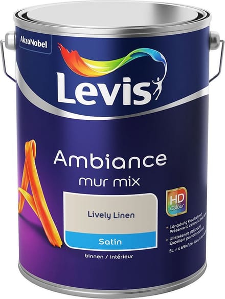 Levis - Ambiance Mur Satin Mix - Lively Linen - Mengverf - 5 L