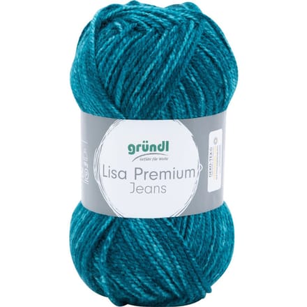 Gründl Wol "Lisa Premium Jeans" - Groen/blauw gevlekt
