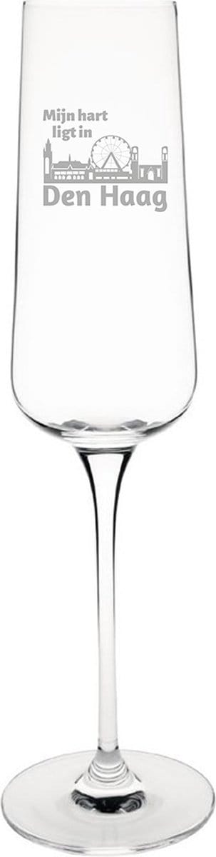 Gegraveerde Champagneglas 27cl Den Haag