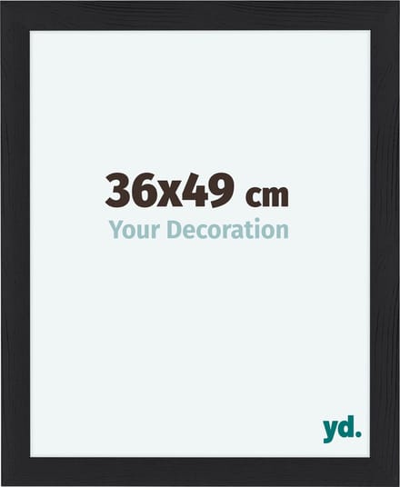 Your Decoration - Fotolijst 36x49 cm - MDF - Zwart Houtnerf - Como