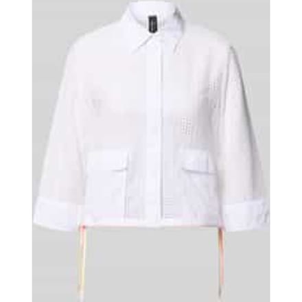Regular fit blazer met pattetassen en 3/4-mouw