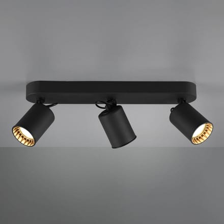 TRIO PAGO - Spot - Zwart mat - excl. 3x GU10 4,9 W - Plafondbevestiging