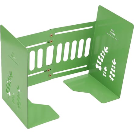 Groene boekensteunen, middelgroot, 5 tot 9 inch, uitschuifbaar ontwerp, hoge stabiliteit, stevig, duurzaam metaal green