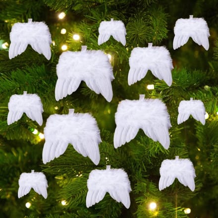 Dailygoods- Engelenvleugels 12 Stuks - Witte Engelhanger