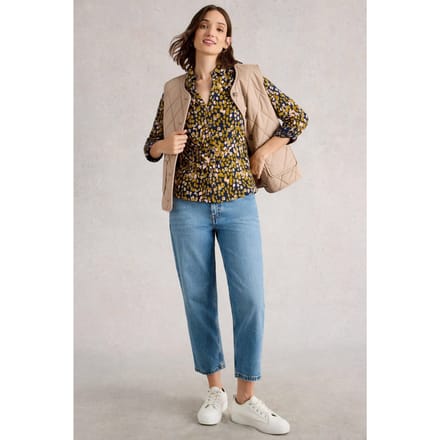 White Stuff Annie Jersey Shirt Chartreuse Print Größe: 8 | Longsleeves Outlet | Damen | Grün