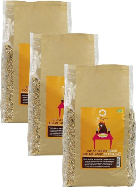 Via Organica Bio Scharrelgraan - Kippenvoer - 3 x 4 kg Bio NL-BIO-01