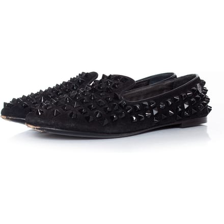 Philipp plein Suede stud loafers in zwart
