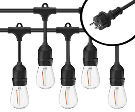 20m Arena Eco Prikkabel – Hangende lampen – Extra Warm Wit 1800K