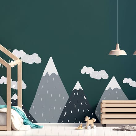 Kinderstickers van Scandinavische bergen, Dinka-ontwerp, 100 x 150 cm