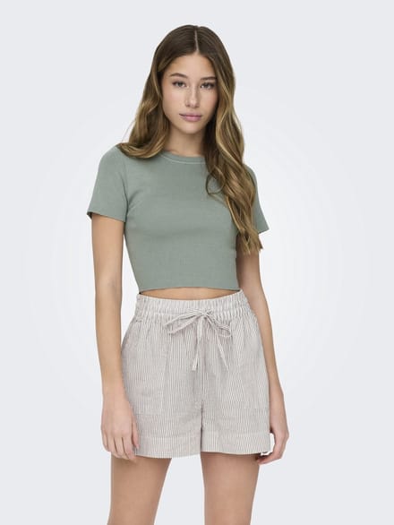 JDY - JDYCIRKELINE S/S CROP TOP KNT NOOS - Dames - Gebreide truien