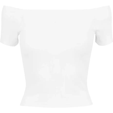 Urban Classics - Off Shoulder Rib Crop top - XL - Wit