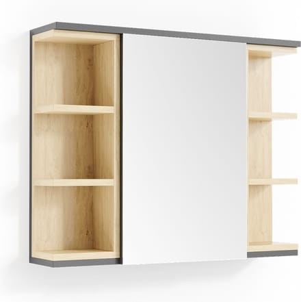 Vicco Aquis Badkamerspiegelkast – 79.6 x 64 cm Antraciet