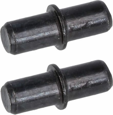 AMIG Kastplankdragers/steunen - 24x stuks - metaal - zwart - D5 x L16 mm - kledingkast pinnetjes