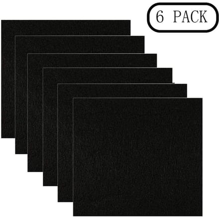 6 stuks huisdier kattenbakfilter kittens pad actieve kool deodorantfilters zwart