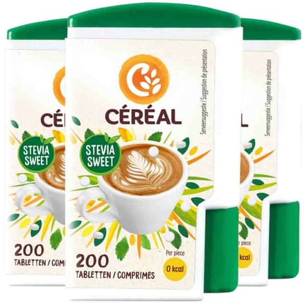 Céréal Stevia Sweet - 3 x 200 tabletten - Voordeelverpakking