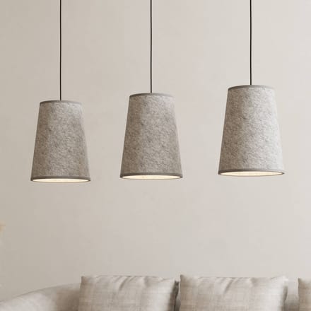 EGLO Alsager Hanglamp - E27 - 91 cm - Zwart|Grijs - Vilt|Staal