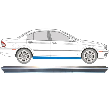 Reparatie dorpel voor Jaguar X-Type CF-1 2001-2009 / Links = Rechts