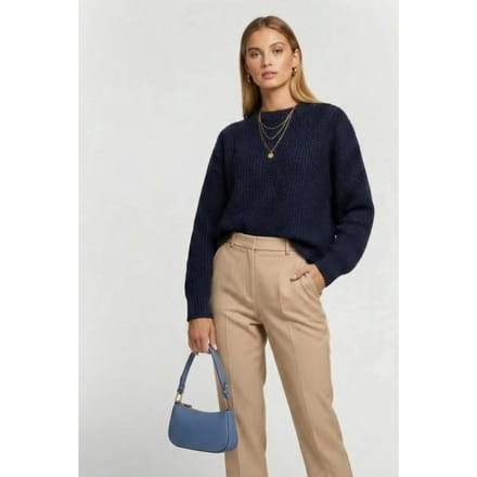 COCCINELLE Leren Schoudertas Avondtas Merveille Mini Bag Azul Blauw