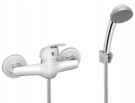 Invena Mitris Serie - Douchekraan - Chroom - Muurmontage - Eenhendel