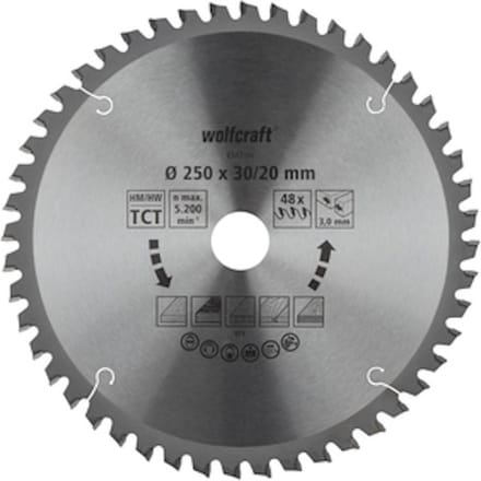 wolfcraft - Kap- en verstekzaagblad HM, serie bruin - 6553000