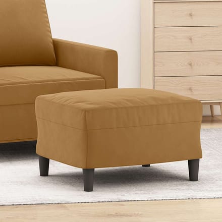 vidaXL Voetenbank 60x50x41 cm fluweel bruin