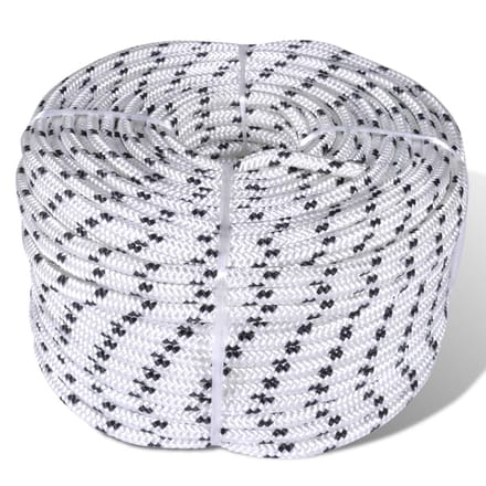 vidaXL - Boottouw - gevlochten - 6 - mm - 500 - m - polyester - wit