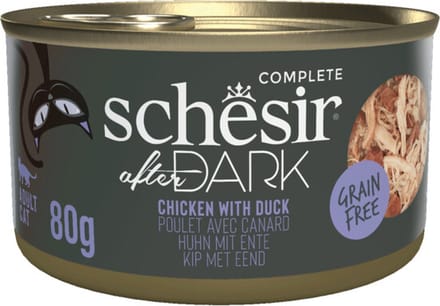 Schesir After Dark Bouillon Kip & Eend - 12 x 80 gr - Voordeelverpakking