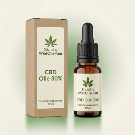 WietOliePuur CBD Olie 30% - 10ml (3000mg) - Hoog Gedoseerd Full Spectrum Hennepextract