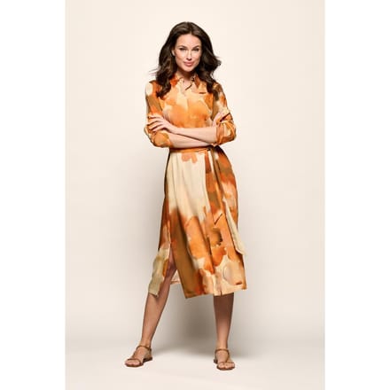 Bowie Print Jurk Oranje / Multi