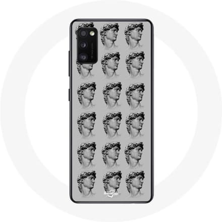 Coque - Samsung - Galaxy A41 - Souple - Statue - Gris grijs