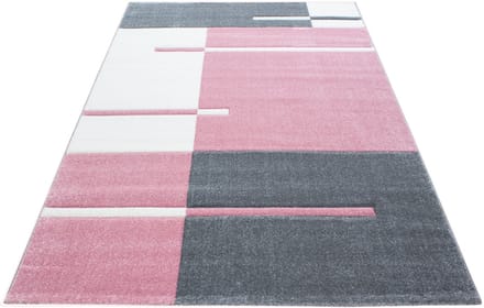 Modern laagpolig vloerkleed Hawaii - roze - 80x150 cm