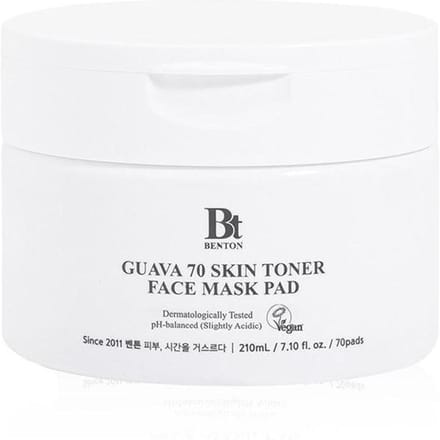 [BENTON] Masque Visage Tonifiant Guava 70 Pad 210ml 70Pièces white