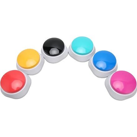 6 stuks Hond Opnameknop Professioneel 30 Seconden Opname Aangepaste Communicatie Huisdier Training Buzzer voor white