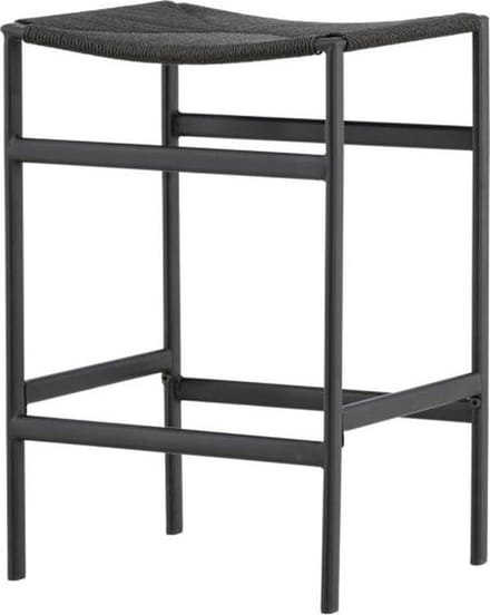 Svea - Polsty barkruk 63 cm - rattan - zwart