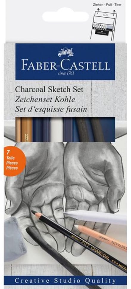 Houtskool faber-castell 7-delig | 6 stuks