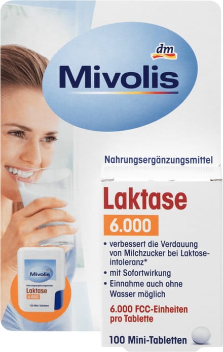 Mivolis Lactase tabletten 6000 - Lactose Intolerantie - 100 tabletten