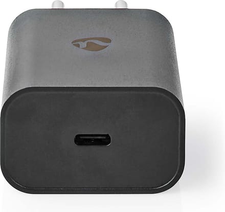 Nedis Oplader - 30 W - PD3.0 27W / PD3.0 30W / QC3.0 - 1.5 / 2.0 / 2.5 / 3.0 A - Outputs: 1 - USB-C - Automatische Voltage Selectie - Zwart