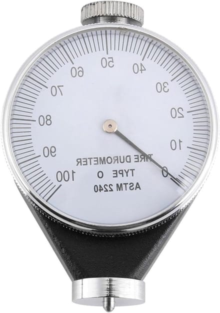 Hardheidsmeter Rubber - Durometer Tester - Materiaal Testen - Type A O D - 0-100 Ha - Zilver