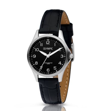 Olympic OL72DSL046 ROBIN - Horloge - Staal - Zilverkleurig - Leer - 29mm