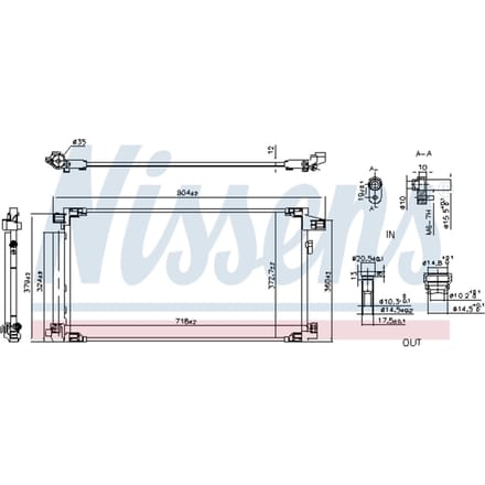 Condensator, airconditioning NISSENS 941190