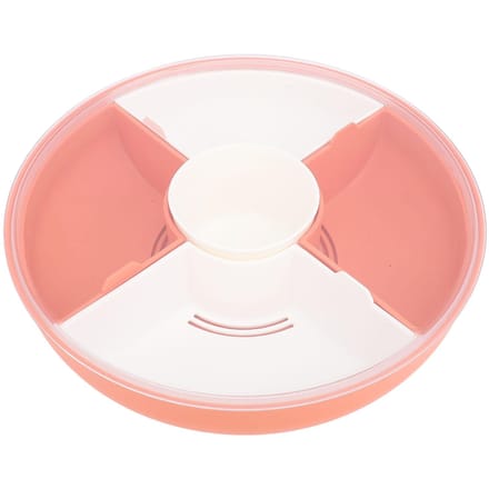 Groenteschaal met Deksel Grote Capaciteit Plastic Drainage Verdeelde Snackschotel voor Fruit Keuken Type 1 L white