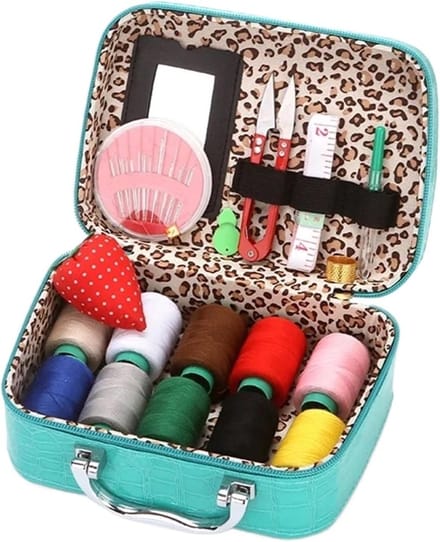 Compacte Naaiset - Draagbare Kit - Kleding Reparaties - Alles Inclusief - Compact Ontwerp - Blauw