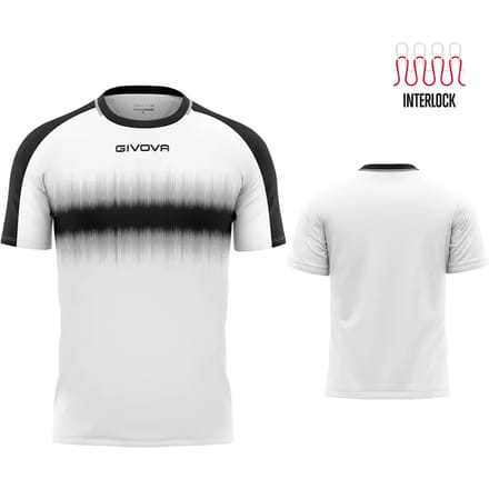 Sportshirt Givova Radio Zwart-wit Wit - M